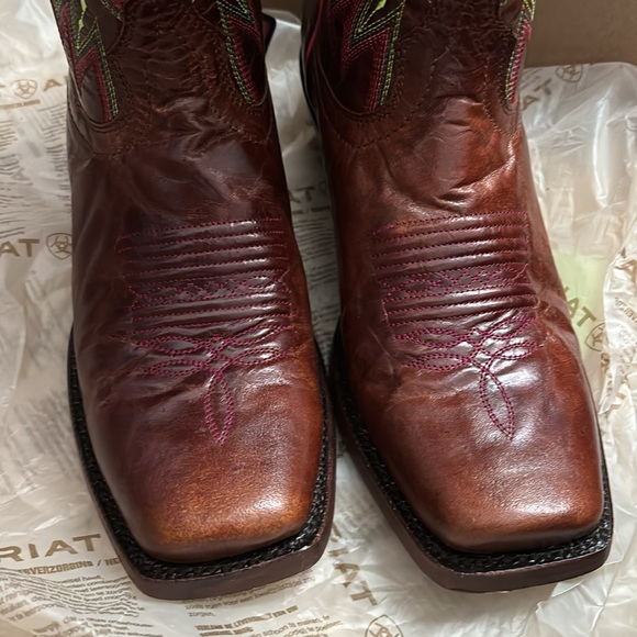 Ariat Womens Derby Crackled Limited Addition Cafe Cowgirl Boots - Picture 4 of 11